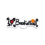 Crocs Charm - I Love Basketball Text