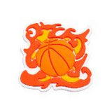 Crocs Charm - Basketball Engulfed In Orange Flames Fireball