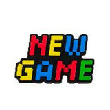 Crocs Charm - Pixel 'new Game' Text