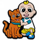 Crocs Charm - Cocomelon - Baby JJ Hugging An Orange Cat