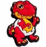 Crocs Charm - Red Hatching Dinosaur