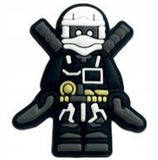 Crocs Charm - Lego Ninjago - Black And White Ninja Minifigure