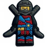 Crocs Charm - Lego Ninjago - Black And Red Ninja Minifigure