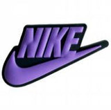 Crocs Charm - Nike - Purple And Black Nike Swoosh Logo