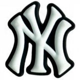 Crocs Charm - New York Yankees - White And Black NY Logo