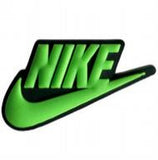Crocs Charm - Nike - Green And Black Nike Swoosh Logo