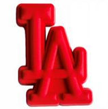 Crocs Charm - LA Dodgers - Red Interlocking LA Logo