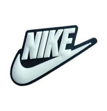 Crocs Charm - Nike - Black And White NIKE Text + Swoosh Logo