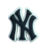 Crocs Charm - NY Yankees - Black And White Interlocking NY Logo