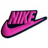 Crocs Charm - Nike - Pink NIKE Text + Swoosh Logo