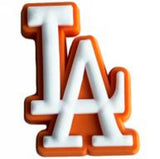 Crocs Charm - MLB - Orange LA Dodgers Logo