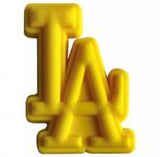 Crocs Charm - MLB - Yellow LA Dodgers Logo Solid No Outline