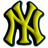 Crocs Charm - MLB - Yellow NY Yankees Logo