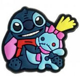 Crocs Charm - Lilo & Stitch - Stitch Red Scarf Holding Teal Scrump Doll