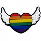 Crocs Charm - Rainbow Heart With Angel Wings