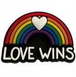 Crocs Charm - Rainbow With Heart And Love Wins