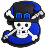 Crocs Charm - One Piece - Jolly Roger With Blue Top Hat