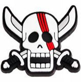 Crocs Charm - One Piece - Red Hair Pirates Jolly Roger