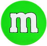 Crocs Charm - M&M's - Green M&m's Candy Logo Bold Black Outlined M