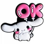Crocs Charm - Cinnamoroll - Holding Pink OK Balloons