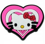 Crocs Charm - Hello Kitty - Face In Pink Heart Frame