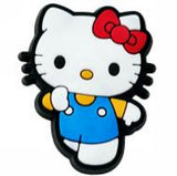 Crocs Charm - Hello Kitty - In Blue Overalls
