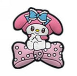 Crocs Charm - My Melody - Sitting On Pink Polka Dot Bow