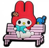 Crocs Charm - My Melody - Reading On A Pink Bench With Bird