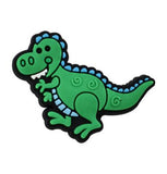 Crocs Charm - None - Green T-rex With Swirl Spots
