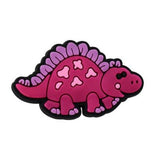 Crocs Charm - Pink Stegosaurus With Cross Spots