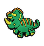 Crocs Charm - None - Green/orange Triceratops