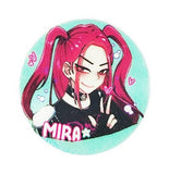Crocs Charm - KPop Demon Hunters - Mira With Pink Pigtails Button (Mira Printed Text)