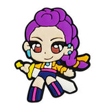 Crocs Charm - Chibi Girl With Purple Braided Hair