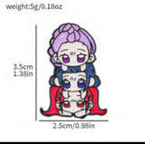 Enamel Pin - Three Stacked Chibi Women