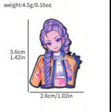 Enamel Pin - Purple Braid Girl
