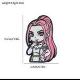 Enamel Pin - Pink-haired Chibi Girl