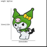 Enamel Pin - Sanrio - Kuromi (Green Jester Version)