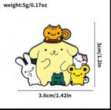 Enamel Pin - Sanrio - Pompompurin And Friends