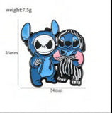 Enamel Pin - Lilo & Stitch - Stitch As Jack Skellington & Stitch As Sally