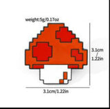 Enamel Pin - Nintendo Mario - Super Mushroom Orange Cap 8-bit