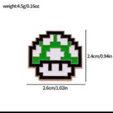 Enamel Pin - Nintendo Mario - 1-Up Mushroom (8-bit)