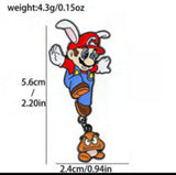 Enamel Pin - Nintendo Mario - Rabbit Mario With Goomba