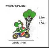 Enamel Pin - Nintendo Mario - Yoshi On Motorcycle With Balloons