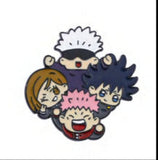 Enamel Pin - Jujutsu Kaisen - Gojo, Yuji, Megumi, Nobara (Chibi Group)