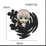 Enamel Pin - Jujutsu Kaisen - Toge Inumaki Black White Chibi Curse Marks with Sizing