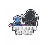 Enamel Pin - Disney / How to Train Your Dragon - Stitch And Toothless (Stay Different Stay Weird)