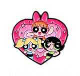 Enamel Pin - Powerpuff Girls - Blossom, Bubbles, And Buttercup