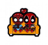 Enamel Pin - Marvel - Spider-man And Deadpool On Orange Couch