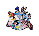 Enamel Pin - Looney Tunes - Group on Blue Circle Background