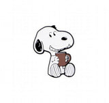 Enamel Pin - Peanuts - Snoopy Sitting Holding Coffee Mug